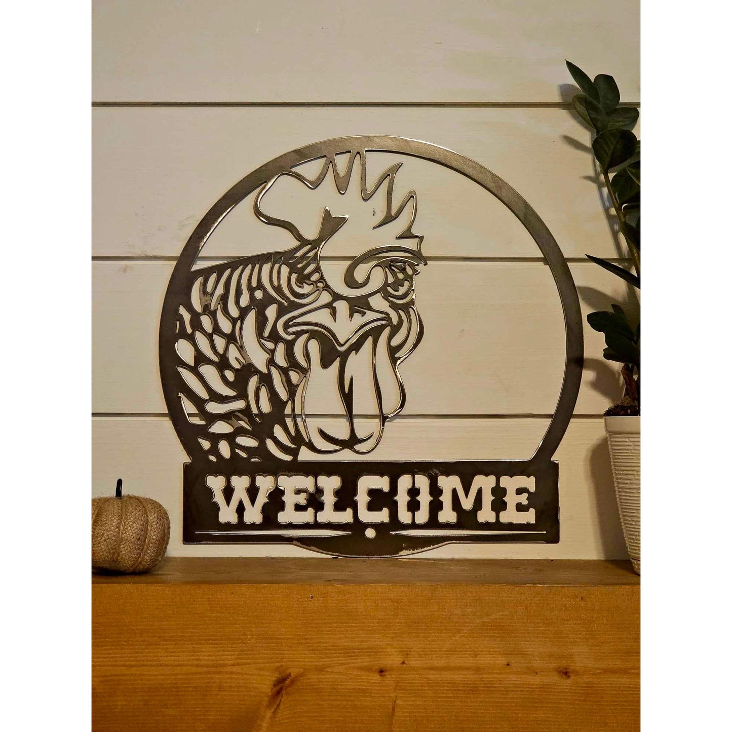 Rooster Welcome Sign