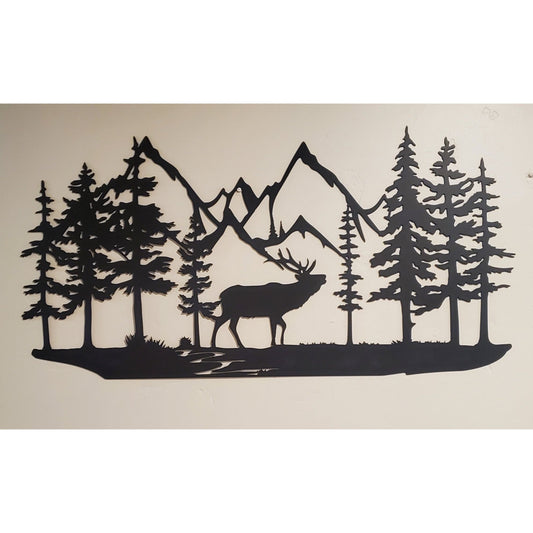 Elk Wildlife Scene